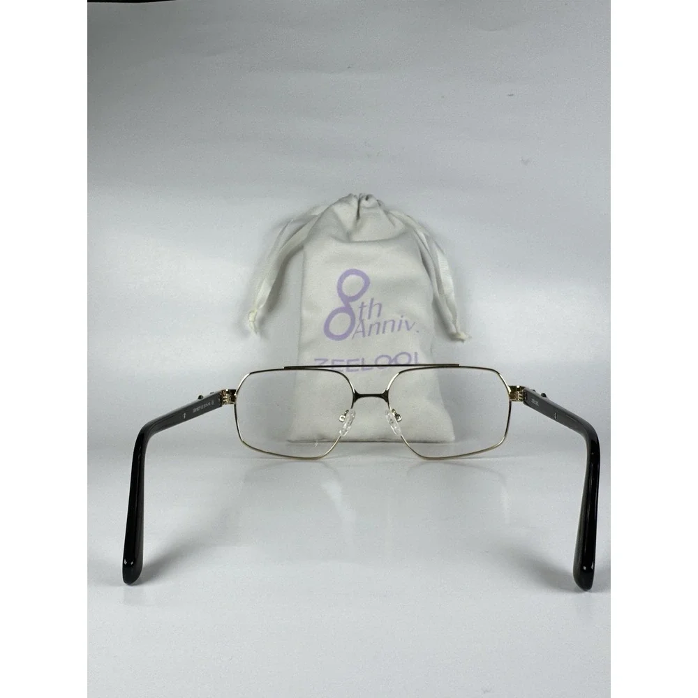 Zeelool Women's Sterling Gold Aviator Metal Eyeglass Frame‎